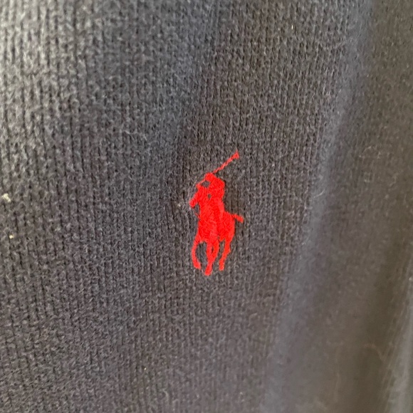 Black and Navy Blue Polo Ralph Lauren Full Zip Sweatshirt - Picture 5 of 7